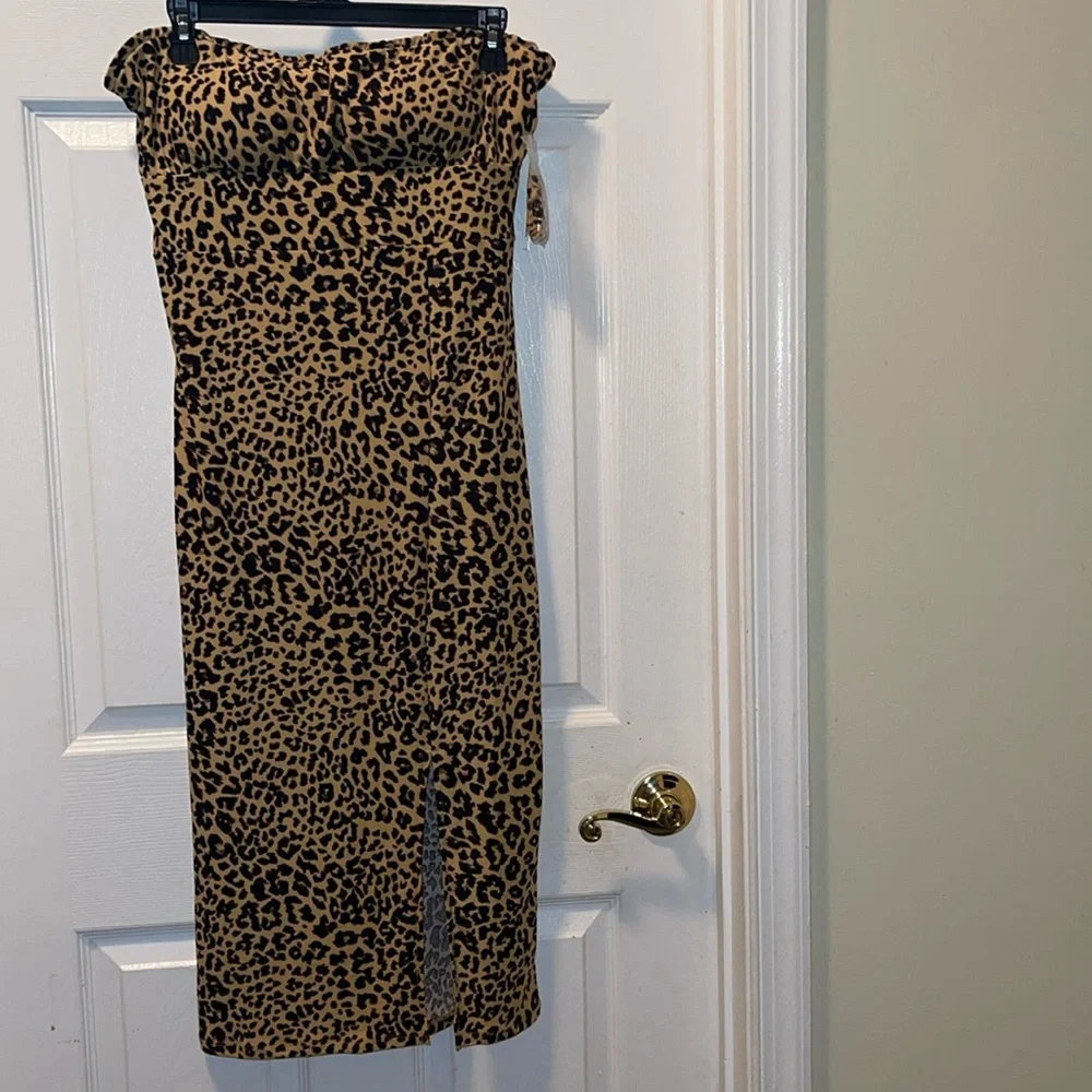 DEREK HEART junior Slitted Pullover Padded Cups Spaghetti Strap Sheath dress - Picture 1 of 8